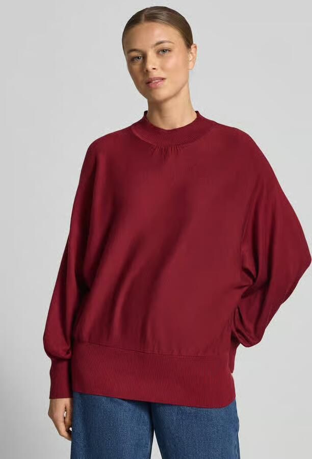 Zero Relaxed fit pullover van viscosemix in gebreide look - Foto 3