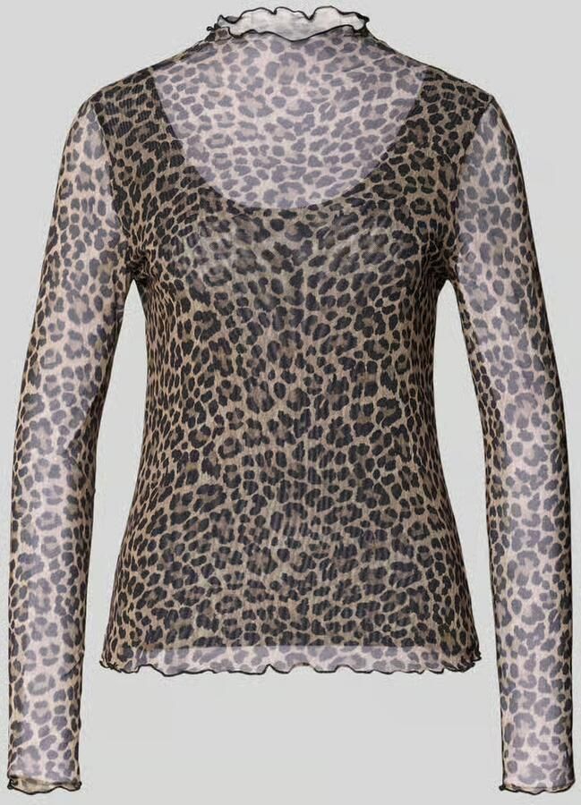 Zero Shirt met lange mouwen en opstaande kraag