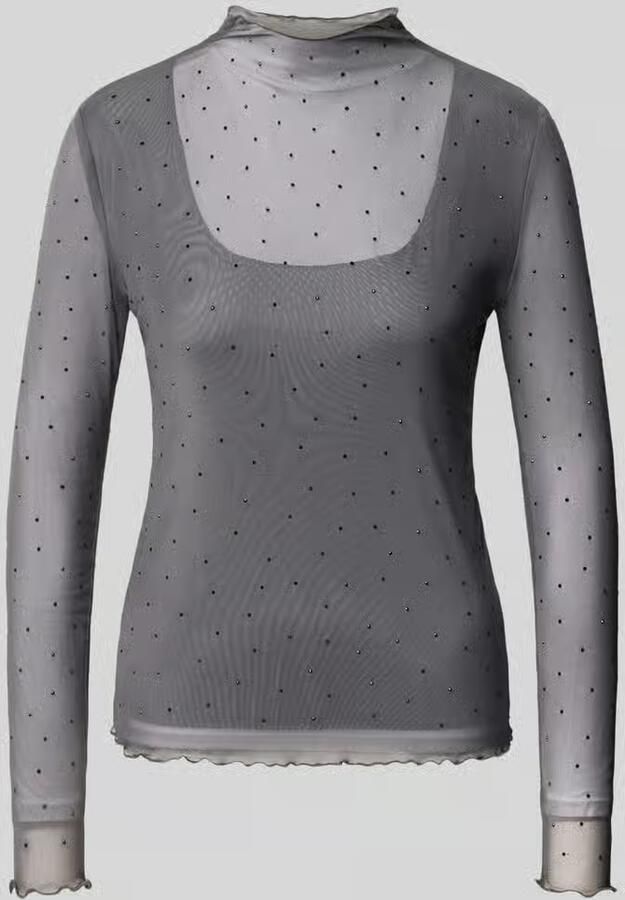 Zero Shirt met lange mouwen met strass-steentjes