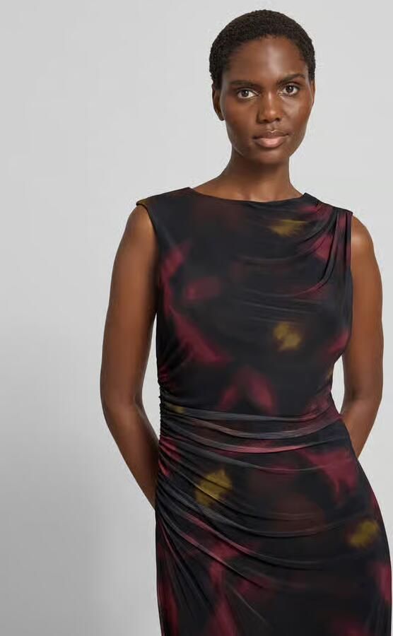 Zero Slim fit midi-jurk met all-over bloemenmotief - Foto 3