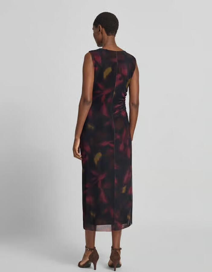 Zero Slim fit midi-jurk met all-over bloemenmotief