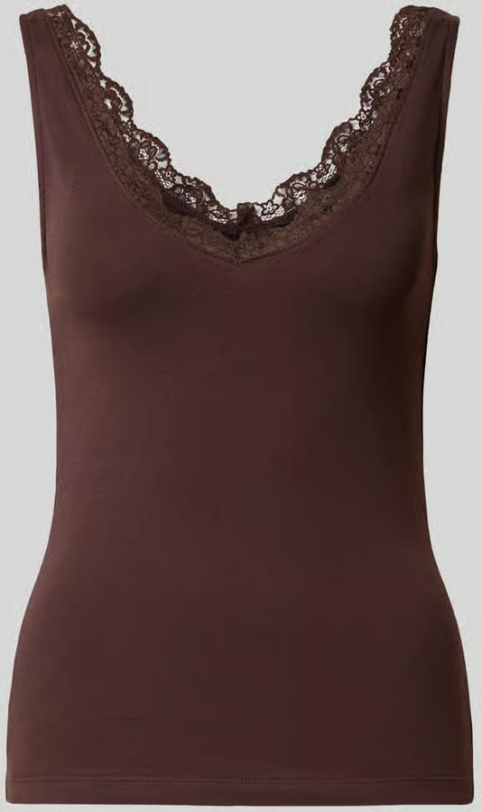 Zero slim fit top van katoenmix - Foto 2