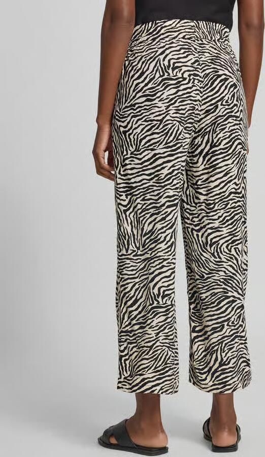 Zero Stoffen broek van viscose in all-over look - Foto 4