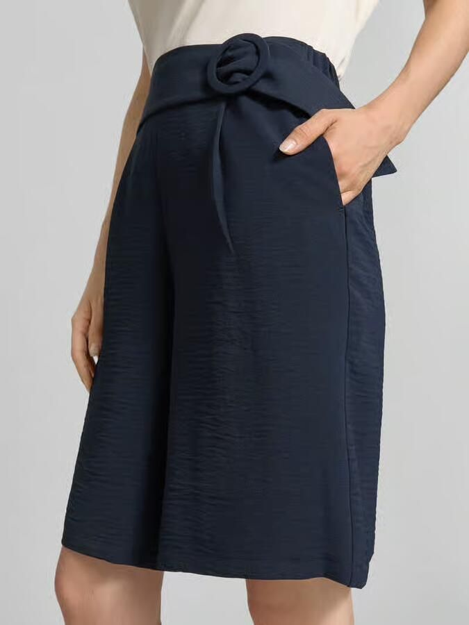 Zero straight fit bermuda met siersluiting