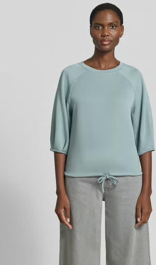 Zero Sweatshirt met 3 4-mouw en tunnelkoord - Foto 4