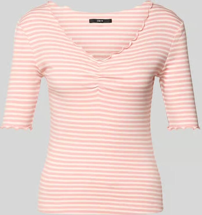 Zero T-shirt met golvende zoom - Foto 3