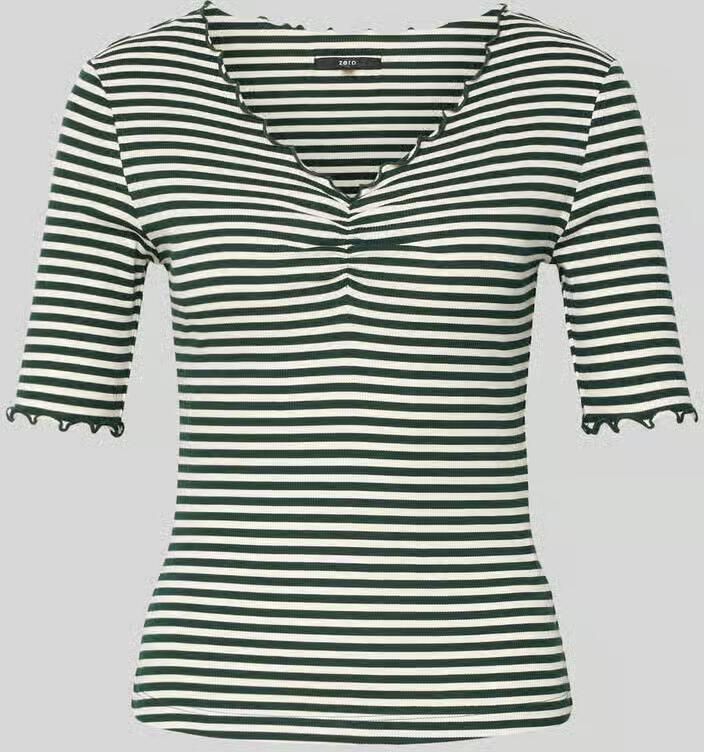 Zero T-shirt met golvende zoom - Foto 3