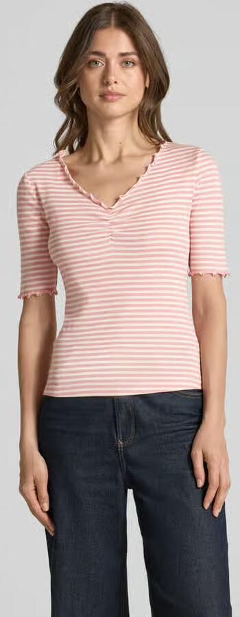 Zero T-shirt met golvende zoom - Foto 4