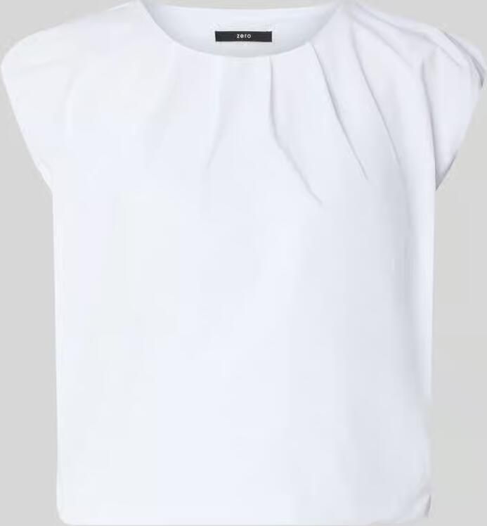 Zero T-shirt met ronde hals en draperieën - Foto 2