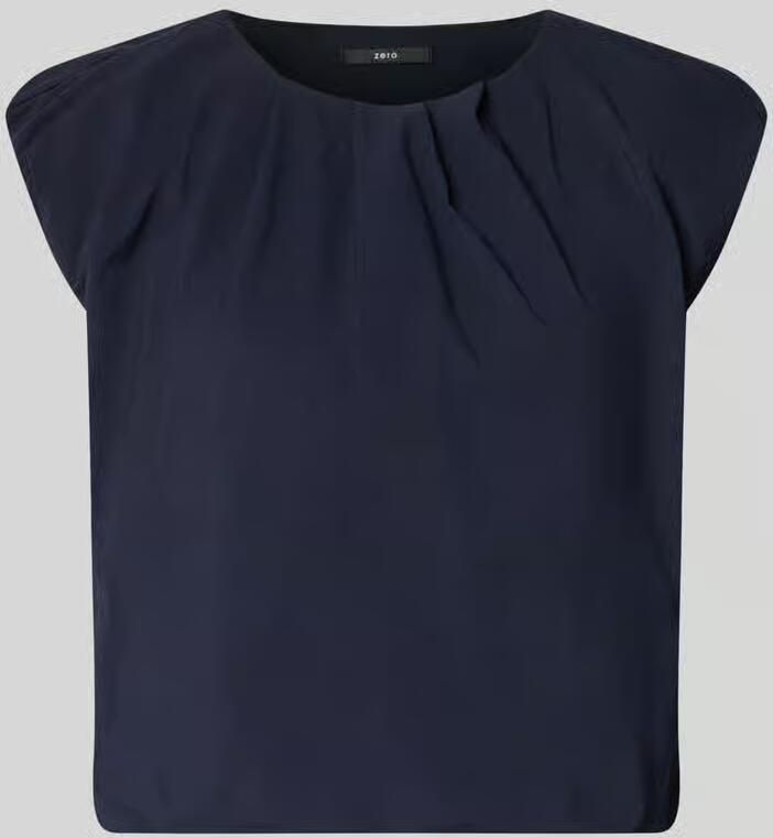 Zero T-shirt met ronde hals en draperieën