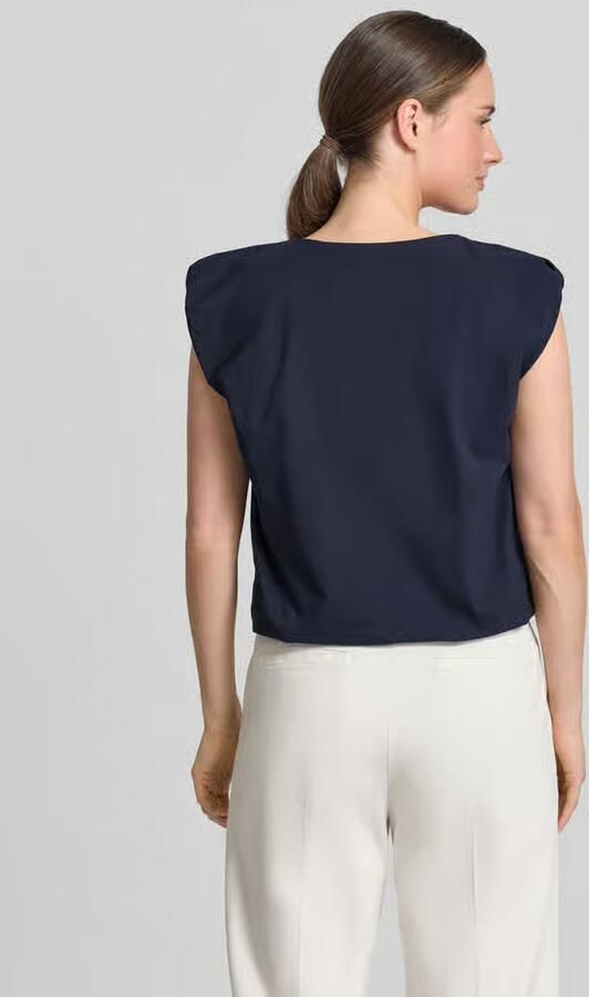 Zero T-shirt met ronde hals en draperieën - Foto 3