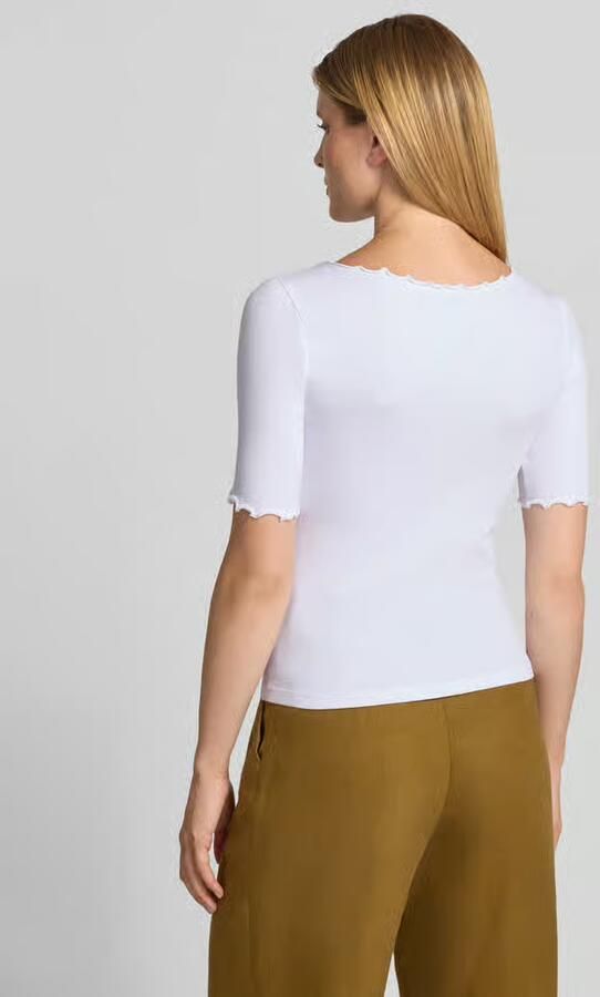 Zero T-shirt met ronde hals en geschulpte zoom - Foto 2