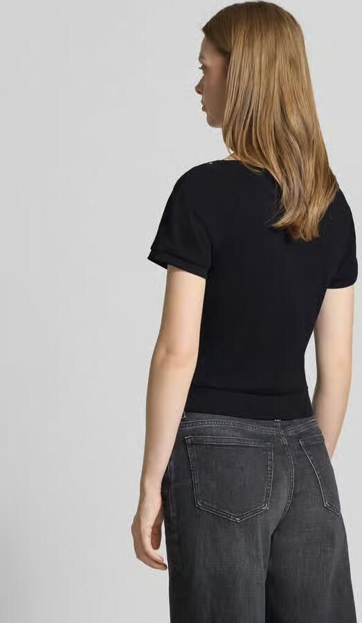 Zero T-shirt met studs en ronde hals