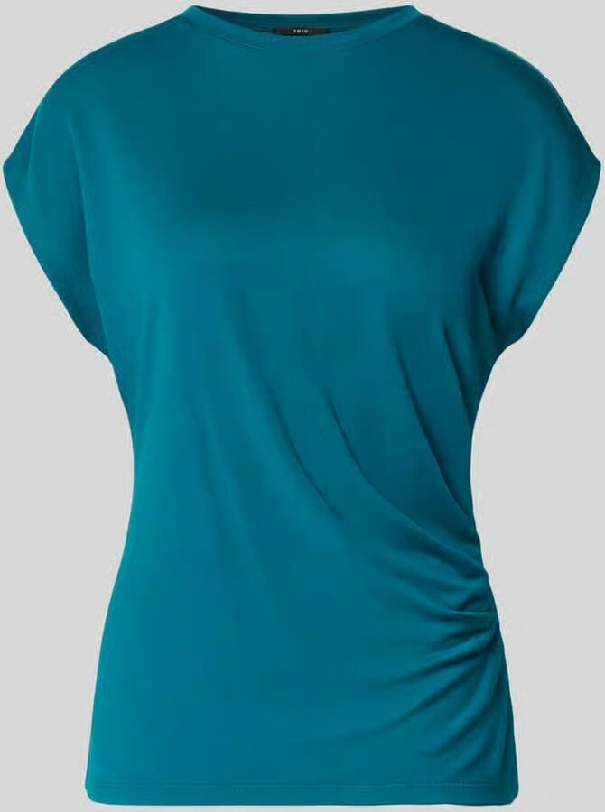 Zero T-shirt van viscosemix met draperieën - Foto 2