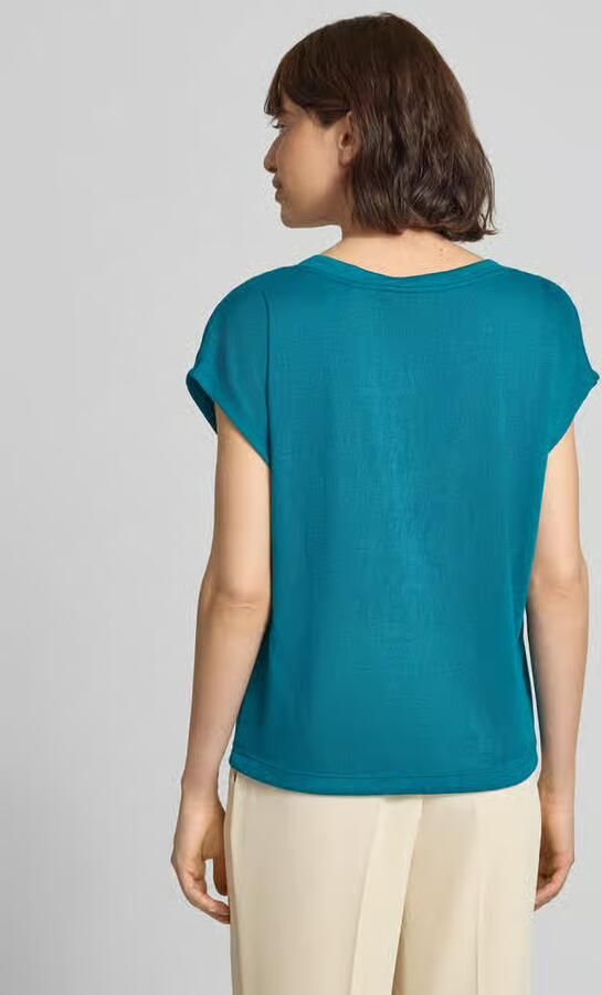 Zero T-shirt van viscosemix met V-hals
