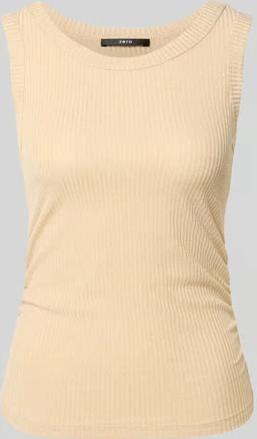 Zero Tanktop van viscosemix met ronde hals