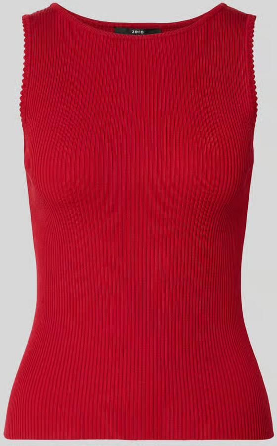 Zero Tricottop van viscosemix in riblook - Foto 2
