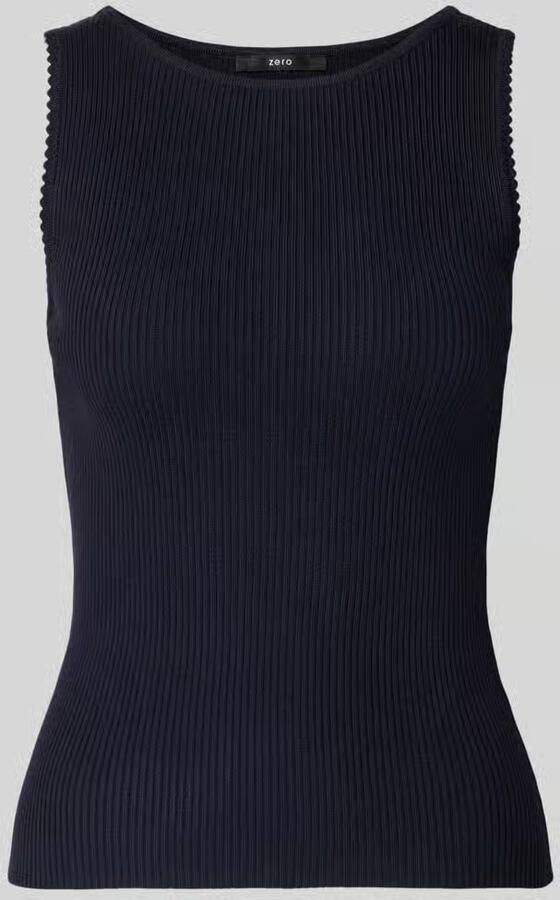 Zero Tricottop van viscosemix in riblook - Foto 2