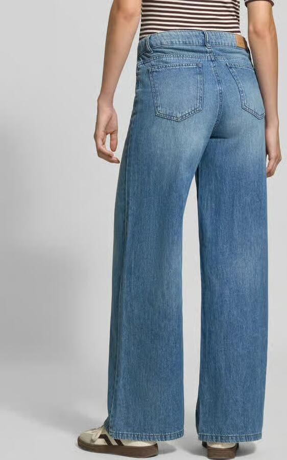Zero wide fit jeans van puur katoen
