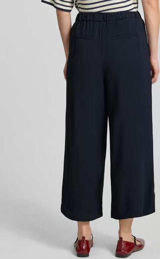 Zero wide fit stoffen broek met bandplooien