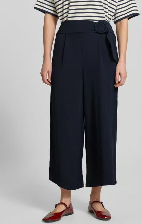 Zero wide fit stoffen broek met bandplooien - Foto 3