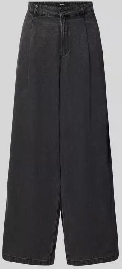 Zero Wide leg jeans van lyocellmix met bandplooien