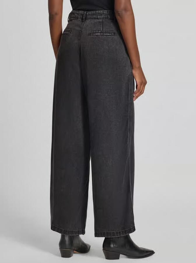 Zero Wide leg jeans van lyocellmix met bandplooien - Foto 2