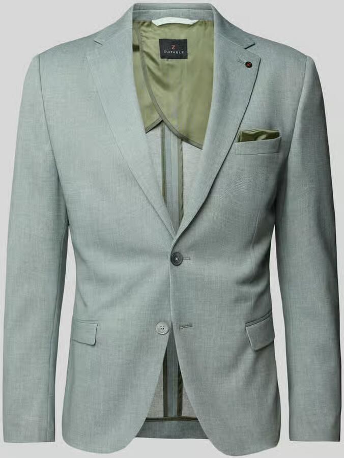 Zuitable slim fit 2-knoops colbert met klepzakken model 'Nick' - Foto 5