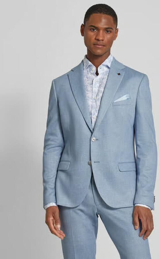 Zuitable slim fit 2-knoops colbert met klepzakken model 'Nick' - Foto 6