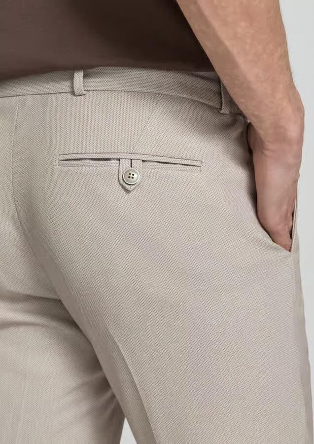 Zuitable Broek met persplooien en vetersluiting model 'SpartaFlex'