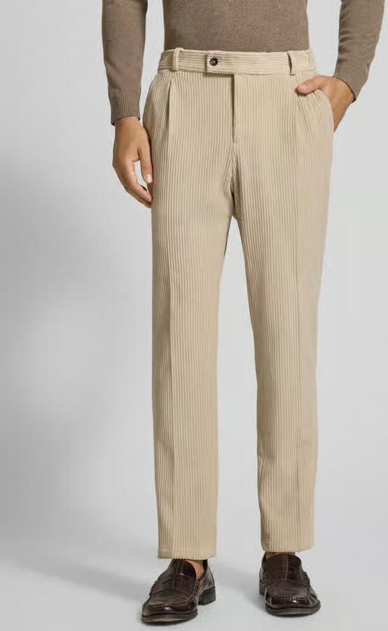 Zuitable Corduroy broek met persplooien en achterzakken - Foto 2