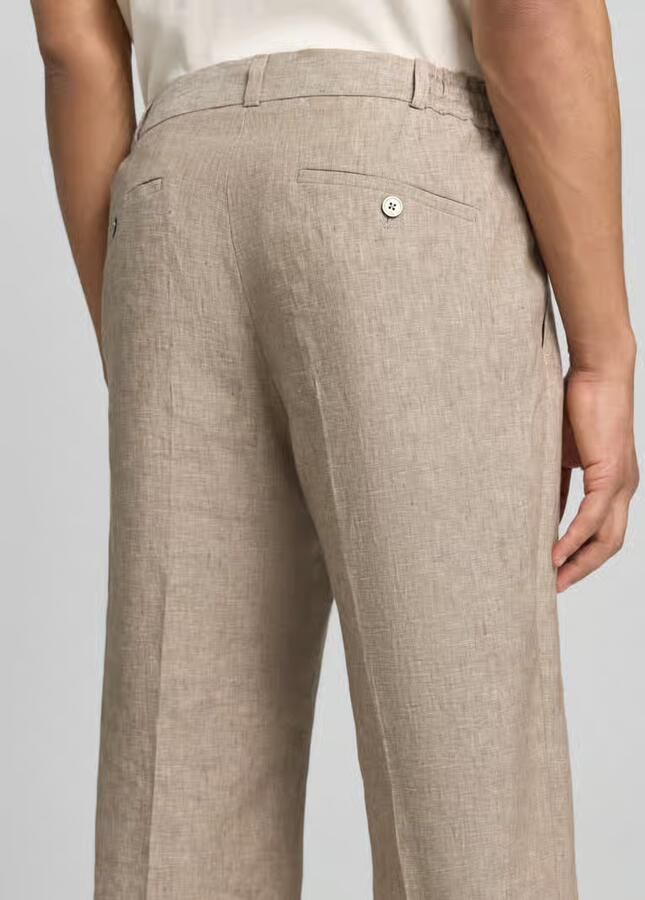 Zuitable Linnen broek met vouw model 'DiUnic'
