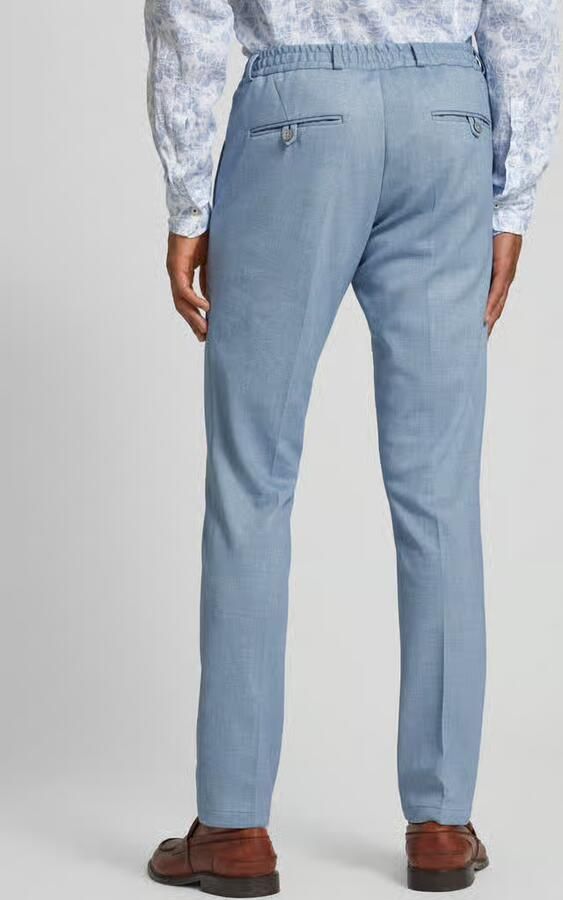 Zuitable straight fit stoffen broek met bandplooien model 'Sparta'