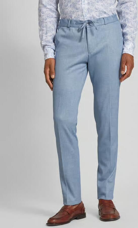 Zuitable straight fit stoffen broek met bandplooien model 'Sparta' - Foto 4