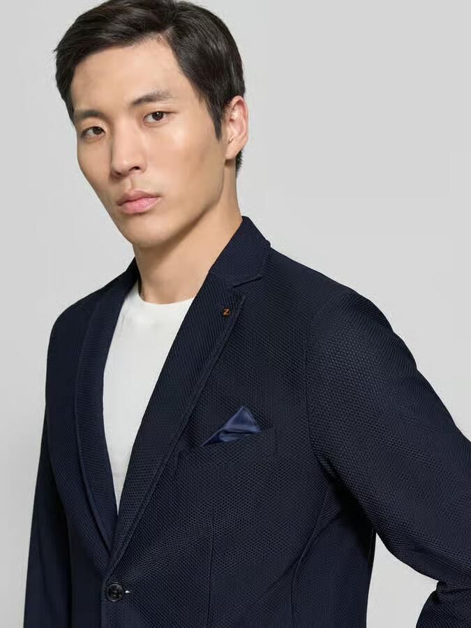 Zuitable regular fit colbert met structuurpatroon model 'Bob'