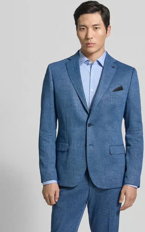 Zuitable slim fit 2-knoops colbert met klepzakken model 'Nick' - Foto 6