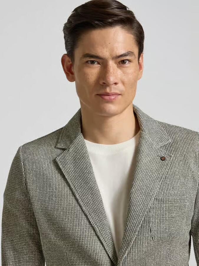 Zuitable Slim fit 2-knoops colbert met reverskraag