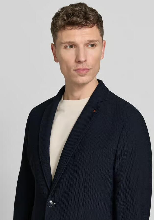 Zuitable slim fit 2-knoops-colbert met structuurpatroon model 'Bob'