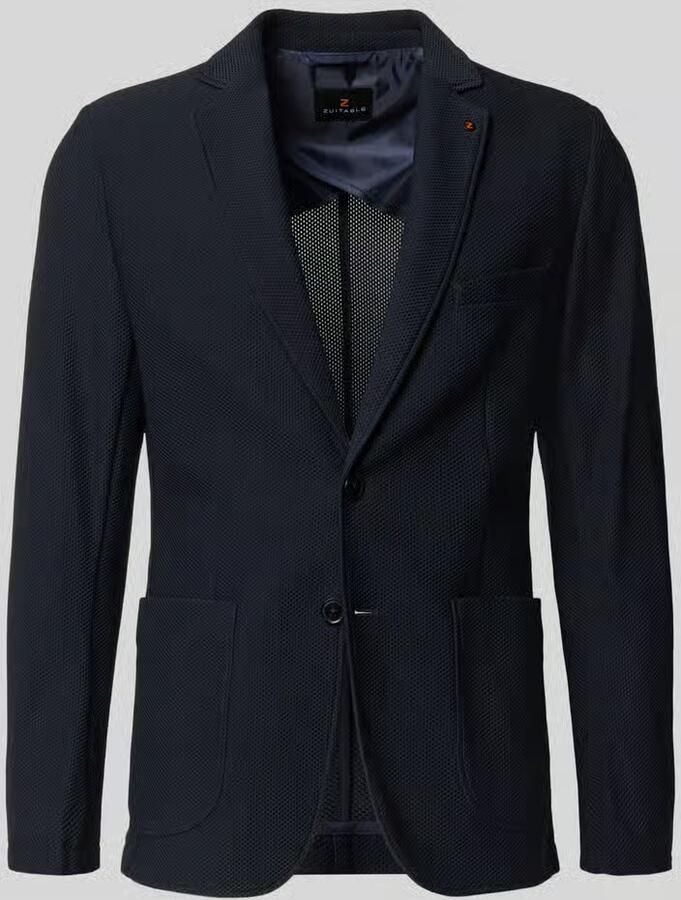 Zuitable slim fit 2-knoops-colbert met structuurpatroon model 'Bob' - Foto 2