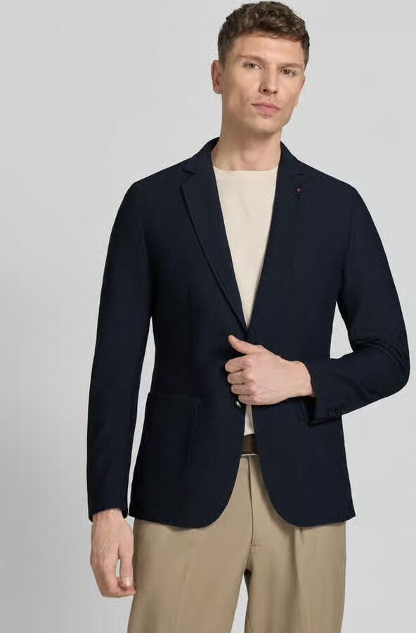 Zuitable slim fit 2-knoops-colbert met structuurpatroon model 'Bob' - Foto 4
