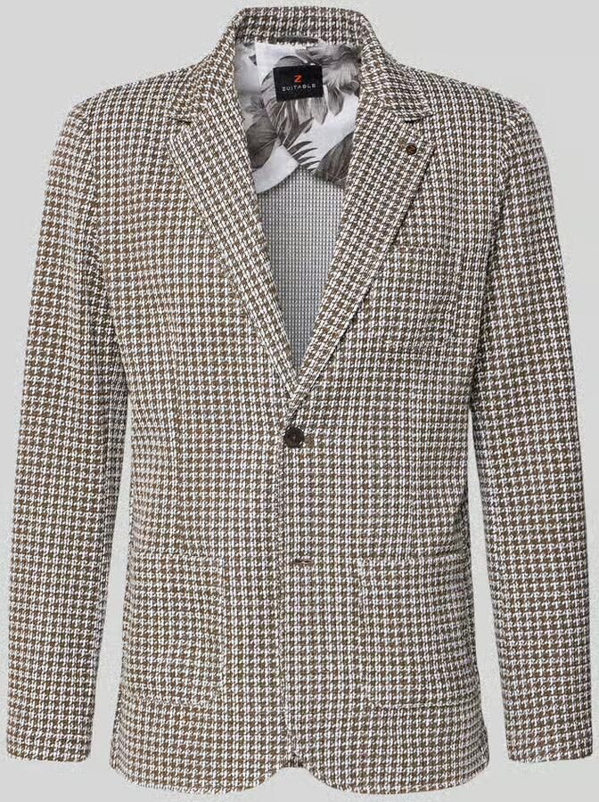 Zuitable slim fit 2-knoops colbert van katoenmix - Foto 2