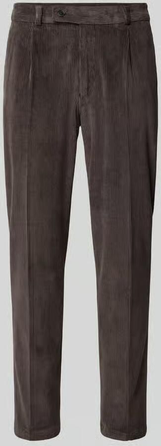 Zuitable Slim fit broek van katoenmix in corduroy look model 'Cliffer'