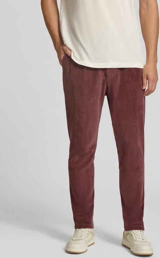 Zuitable Slim fit broek van katoenmix in corduroy look model 'Cliffer' - Foto 3
