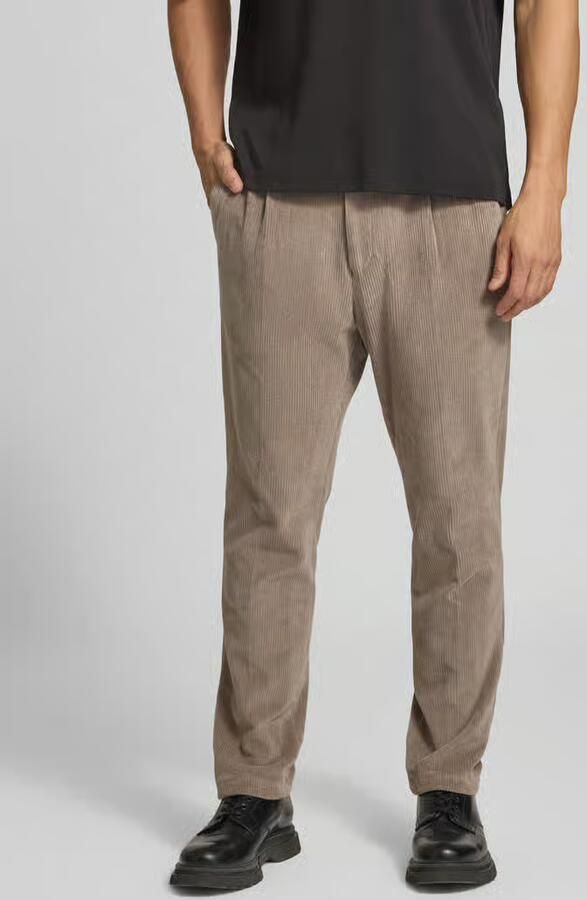 Zuitable Slim fit broek van katoenmix in corduroy look model 'Cliffer' - Foto 3