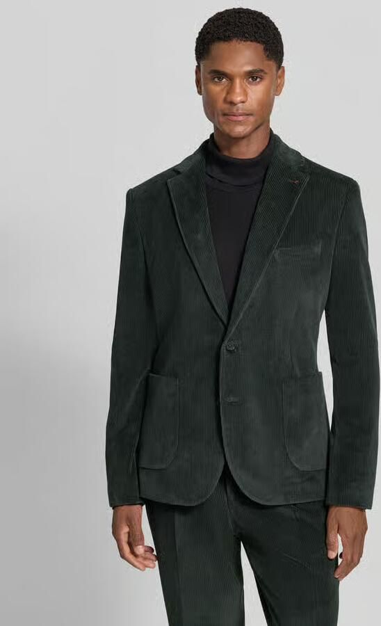 Zuitable Slim fit colbert van katoenmix in corduroy look model 'Nick' - Foto 3