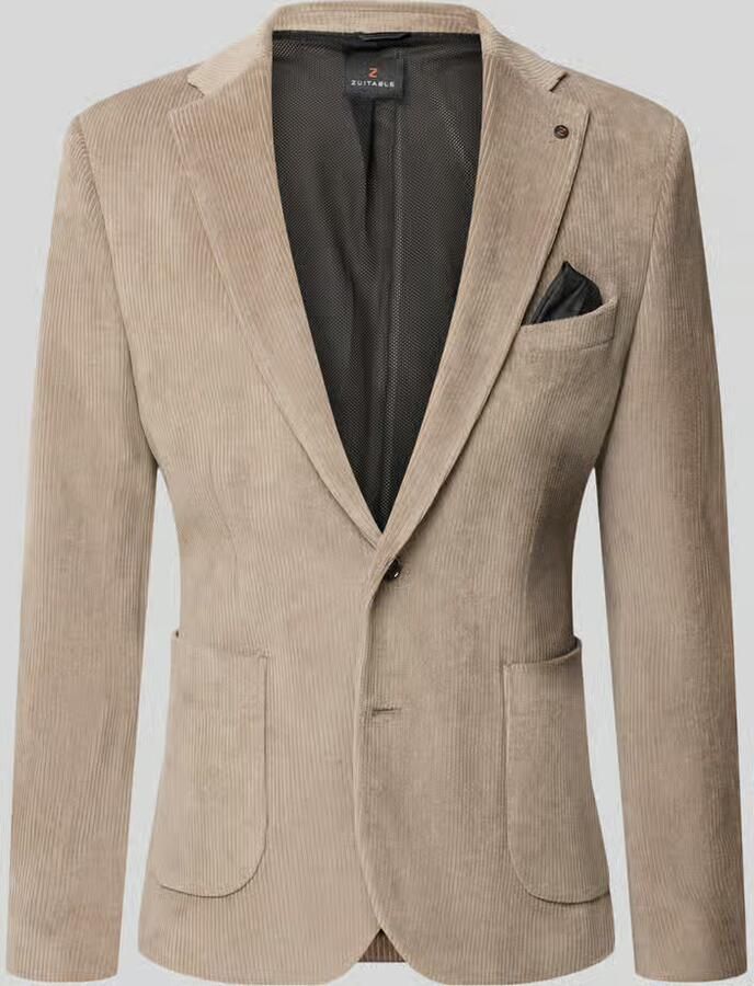 Zuitable Slim fit colbert van katoenmix in corduroy look model 'Nick'
