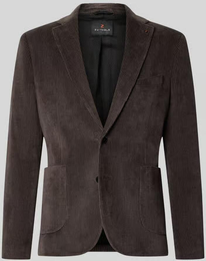 Zuitable Slim fit colbert van katoenmix in corduroy look model 'Nick'