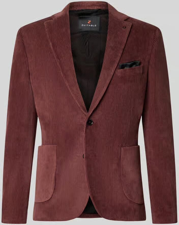 Zuitable Slim fit colbert van katoenmix in corduroy look model 'Nick'