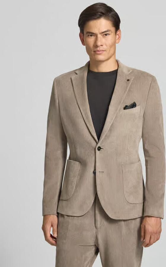 Zuitable Slim fit colbert van katoenmix in corduroy look model 'Nick' - Foto 2