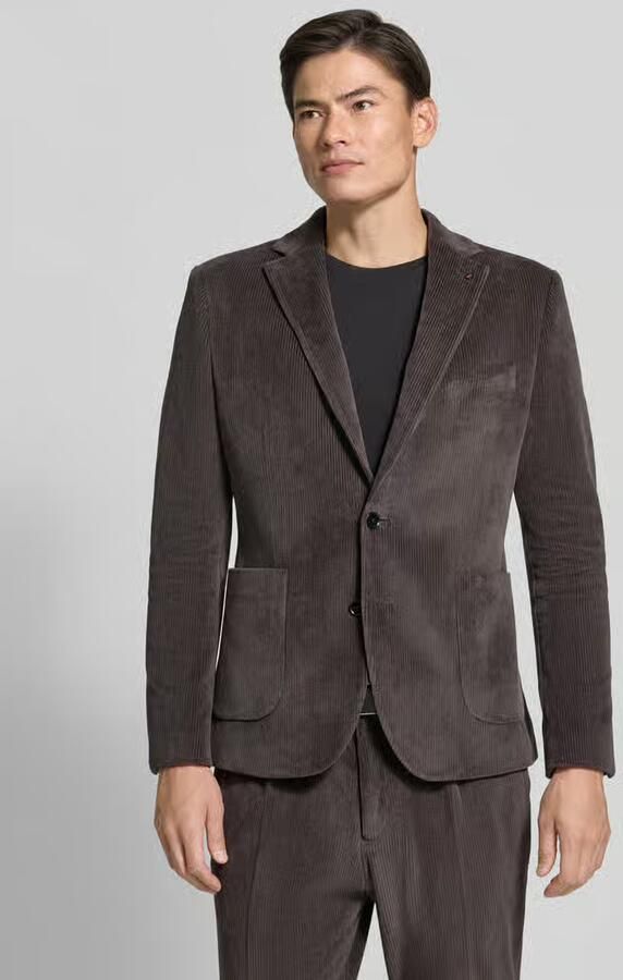 Zuitable Slim fit colbert van katoenmix in corduroy look model 'Nick' - Foto 3